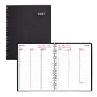 Brownline 2027 DuraFlex Weekly Planner with Textured 2-Piece Poly Cover - 11" x 8-1/2" - Black-12-Month: January 2027 to December 2027