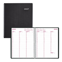 Brownline 2027 DuraFlex Weekly Planner with Textured 2-Piece Poly Cover - 11" x 8-1/2" - Black-12-Month: January 2027 to December 2027