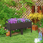 Outsunny 2-Piece Raised Garden Bed - 15.7" x 15.7" x 17.3" -Compact design allows you to garden in small spaces
