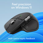 Logitech MX Master 4 Ergonomic Wireless Mouse - Black-Enjoy 2X more powerful connectivity (7) with a USB-C dongle, advanced radio chip, and optimized antenna for faster, stronger, reliable performance—or use Bluetooth for more versatility