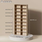 HOMCOM DVD Shelf - Natural Wood-Anti-tipping straps to fix to a wall