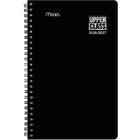 Mead 2026-27 Upper Class Student Weekly/Monthly Planner - 8½" x 6" - Black - Bilingual-12 months: August 2026 - July 2027