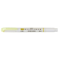 Zebra Mildliner Double Ended Pen-Style Highlighter - Mild Yellow-Double ended: Bullet & Chisel Tip