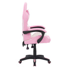 CorLiving Ravagers Gaming Chair - Pink/White-Adjustable armrests for comfort