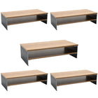 ShoppingAll 2-Tiers Wooden Monitor Stand Riser with Storage Organizer - Walnut - 5 Pack-Premium Engineered Wood Design: Made with high-quality MDF, our monitor stand is designed for durability. Its refined finish complements any workspace, be it at home or in the office.