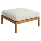 Modway Eleni Square Outdoor Teak Wood Ottoman - Natural Sail-Square Ottoman