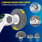 Bell+Howell Scrubtastic Pro Electric Spin Scrubber Multipurpose Rechargeable Shower Scrubber with 3 Rotating Brush Heads-Cordless & rechargeable: cord free cleaning for less hassle just plug in, recharge, and scrub anytime without being tied to an outlet