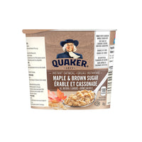 Quaker Instant Oatmeal Cup - Maple & Brown Sugar - 48g-Made with Canadian whole grain oats