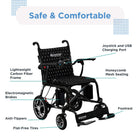 Journey Air Elite Lightweight Folding Power Chair - Red-Dual brushless motors help deliver smooth and precise everyday operation