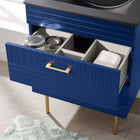 Modway Daybreak 24" Bathroom Vanity - Blue/Black-BATHROOM STORAGE - Organize bathroom essentials and keep counter space clean with this vanity. With a special design to accommodate for plumbing, the spacious bottom drawers offers ample storage space