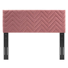 Modway Mercy Chevron Tufted Performance Velvet King/California King Headboard - Dusty Rose-Plywood & MDF Frame