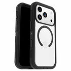 OtterBox Defender Pro XT Clear Compatible with MagSafe Case with Camera Control for iPhone 17 Pro - Dark Side Black-All-over texture delivers greater grip that helps prevents drops before they happen