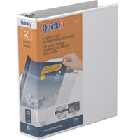 Davis Group QuickFit Round-Ring View Binder - 2" - White-Customizer/Overlay Binder, White,  holds 400 sheets of paper, for 8.5"x11" size paper