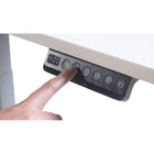 Victor Height Adjustable Compact Full Electric Standing Desk - 3' Wide - White-Work surface raises at 0.6" per second with minimal noise (under 50 dB)