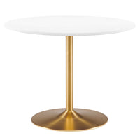 Modway Amuse 40" Dining Table - Gold White-Modern Dining Table