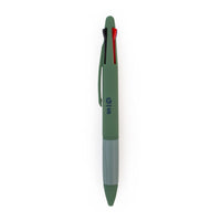 General Supply Goods + Co 4 Colour Retractable Pen - Matte Green Barrel-Plastic 4-in-1