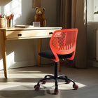 Homy Casa Black Red Fabric Swivel Desk Chair-360-Degree Swivel: Allows for versatile movement and flexibility in any workspace