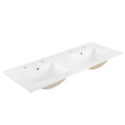 Modway Cayman 48" Double Basin Bathroom Sink - White-Modern 48" Double Basin Bathroom Sink
