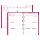 Mead 2027 Small Weekly/ Monthly Planner - 8-1/2" x 6" - Colour Pop Fuchsia - Bilingual-Full 15 months of weekly/monthly planning + 3 monthly page spreads