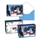 Pierre Belvedere Holiday Cards Set with Envelopes - Winter Refuge - 6" x 4.5" - English - 20 Pack-Blank interiors for personalized greetings