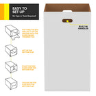 Gritt Commercial Corrugated Cardboard Waste Receptacle Bin and Recycling Container - 151 L - 10 Pack-Completely reusable (folds flat for easy storage), recyclable and disposable