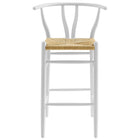 Modway Amish Wood Bar Stool - White-Arrives Fully Assembled