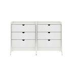 Manhattan Comfort Coney 27.55" Mid-Century Modern Dresser 2-Piece Set - White-Mid-Century Modern Dresser for Bedroom Use.