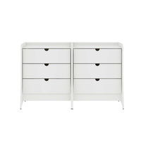 Manhattan Comfort Coney 27.55" Mid-Century Modern Dresser 2-Piece Set - White-Mid-Century Modern Dresser for Bedroom Use.