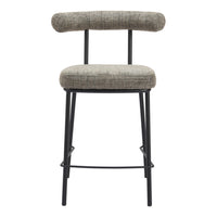 Zuo Kede Counter Stool - Green Tweed-Soft chenille fabric