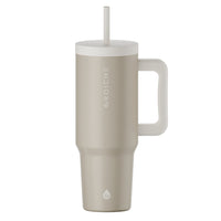 GROSCHE Aspen Insulated Water Tumbler with Handle - 40 oz. - Sand Beige-40oz capacity