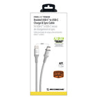 Scosche Strikeline Premium USB-C to USB-C Charge & Sync 4' Braided Cable - Silver-Certified USB Type-C connector: Certified to ensure 100% compatibility with USB Type-C products such as smartphones, hard drives and laptops