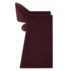 Modway Talia 37" Performance Velvet Counter Stool - Mulberry-Fixed Padded Seat/Backrest