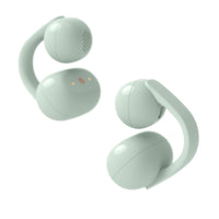 Sony LinkBuds Clip Truly Wireless Open Earbuds - Green-Open ear listening with all-day comfort - Experience true open ear freedom—hear your music and the world around you without ever tuning out. The ergonomic, feather-light design and customizable Air Fitting Cushions ensure lasting comfort, so you can wear LinkBuds Clip earbuds all day long.