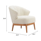 Zuo Leque Accent Chair - Tawny Beige-3 year limited warranty