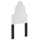 Modway Augustine Tufted Performance Velvet Twin Headboard - White-Dense Foam Padding