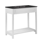 Modway Altura 36" Bathroom Vanity - White/Black-Modern Bathroom Vanity Cabinet