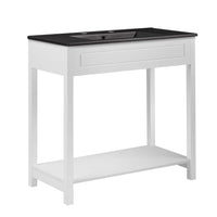 Modway Altura 36" Bathroom Vanity - White/Black-Modern Bathroom Vanity Cabinet