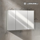 Kleankin Wall Mount Medicine Cabinet with Mirror - 35" W x 24" D - Grey-Adjustable shelf, meet various storage requirements