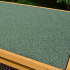 PawHut 45" W Wooden Rabbit Hutch with Slide-Out Tray and Openable Roof - Natural-Colour: Yellow and Green 