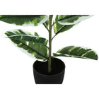 Monarch Specialties 27" Artificial Indoor Rubber Tree - Table - Black Pot-No assembly required: product dimensions: 21 in. L x 20 in. W x 26.5 in. H