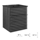 Modway Render 18" Wall-Mount Bathroom Vanity - Charcoal/Black-Wall-Mount Design