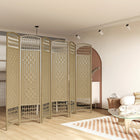 HOMCOM 6 Panel Wave Fiber Freestanding Room Divider for Home Office - Natural-Lightweight and easy to move around
