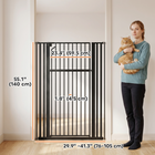 PawHut 55" Extra Tall Pet Gate - 30-41" W Adjustable Baby Gate-Pressure mounted installation protects your walls from drilling damage
