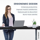 MotionGrey Ergo2 Pro Adjustable Left L-Shaped Standing Desk with Memory Settings - 63" x 43" - Black Top - Black Frame-8