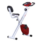 Soozier Foldable Exercise Bike with 8 Levels of Magnetic Resistance-Made of high-quality steel pipe, with large load-bearing 