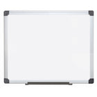 Staples Double Sided Dry-Erase Whiteboard - 36" H x 48" W - Aluminum Frame-Dry-erase whiteboard; ideal for classrooms, offices, and various professional settings