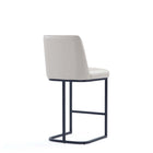 Manhattan Comfort Serena 17.71" Modern Leatherette Upholstered Counter Stool - Light Grey - 3 Pack-10