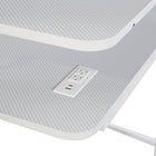 DESIGNlab By OSP Code30 Battlestation Gaming Desk - White-White carbon fiber matte surface for fast-tracking mouse response