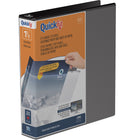 Davis Group QuickFit D-Ring View Binder - 1 1/2" - Black-Customizer/Overlay Binder, Black,  holds 375 sheets of paper, for 8.5"x11" size paper