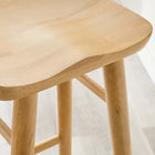 Modway Saville Backless Wood Bar Stools - Oak - Set of 2-Splayed and Tapered Legs
